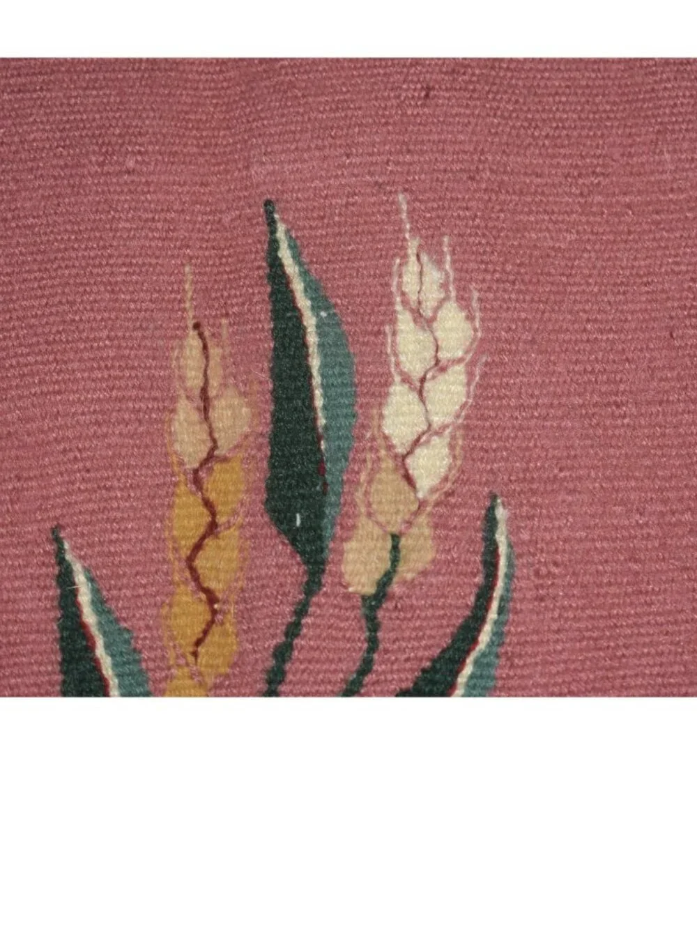 Flemish or Swedish Table Runner Wall Hanging Woven Floral Art Textile Fringe